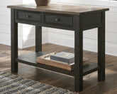 Prime Furniture - Ashley Furniture - Tyler Creek Sofa/Console Table - Sofa Table / Grayish Brown/Black - T736-4